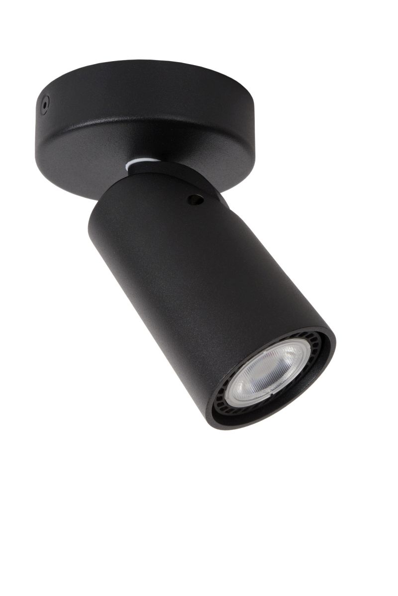 Lucide XYRUS - Stropné bodové svietidlo - Ø 9 cm - LED Dim to warm - GU10 - 1x5W 2200K/3000K - Black